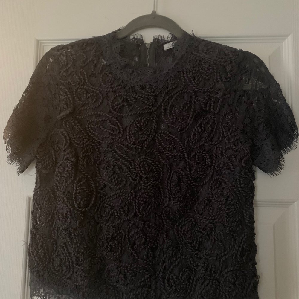 Zara Embroidered Lace Top